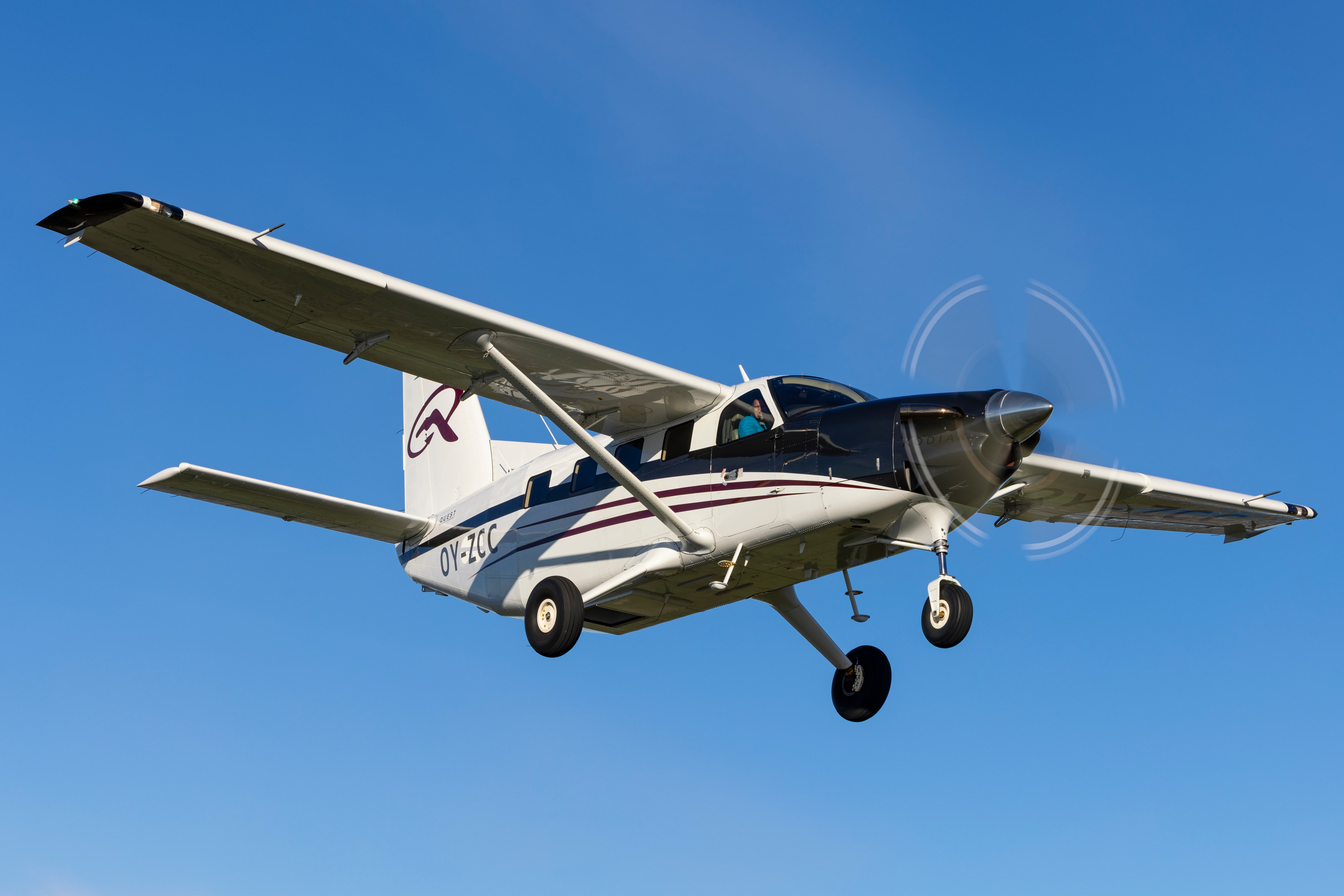 Professional aircraft in flight representing Focus Aircraft's expertise in special operations